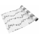 Chemin de table notes de musique, blanc musique Chemin de table notes de musique, blanc musique