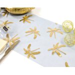 Chemin de table organza bananier / palmier or