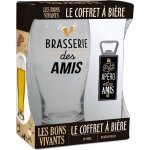 Coffret verre bire brasserie des amis + dcapsuleur