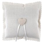 Santex 6921 - 1, coussin d'alliances coton avec coeur, blanc Santex 6921 - 1, coussin d'alliances coton avec coeur, blanc