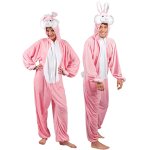Dguisement peluche lapin rose xl, adulte