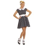 Dguisement robe 50's luxe noire adulte