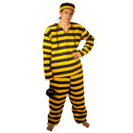 Déguisement xxl, prisonnier western jaune / noir xxl, adulte Déguisement xxl, prisonnier western jaune / noir xxl, adulte