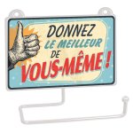Drouleur papier wc donnez le meilleur, en mtal