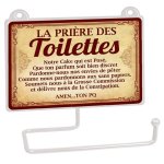 Drouleur papier wc priere des toilettes, en mtal