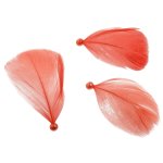 Sachet de 90 plumes 4cm avec perles nacr�es, rose