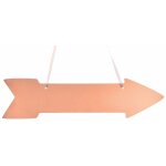 Fl�che signal�tique m�tallis�e unie rose gold