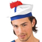 Grand bonnet de marin 25cm avec pompon