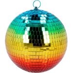 Boule à facettes 20cm à suspendre rainbow multicolore Boule à facettes 20cm à suspendre rainbow multicolore