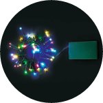 Grande guirlande 48 leds multicolores 8 fonctions � piles 3m50 int. / ext.