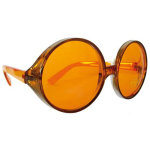 Grandes lunettes hippie oranges
