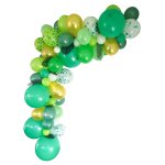 Guirlande organique 5m de 50 ballons, vert