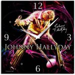 Horloge johnny hallyday carre en toile