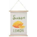 Kakemono fanion citron  suspendre 33 x 45, 5cm