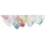 Kit de 6 ballons cristal remplis de confettis multicolores