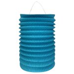 Lampion cylindrique 16cm bleu