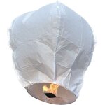 Lanterne volante cleste, blanche (co - responsable sans mtal), 1 m