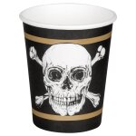 Lot de 10 gobelets pirates noirs 21cl