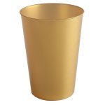 Lot de 10 gobelets plastique rigide 23cl, or