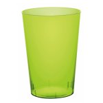 Lot de 10 gobelets plastique rigide 23cl, translucide vert anis