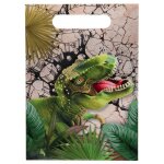 Lot de 10 sacs dinosaure t - rex en papier multicolore 23cm