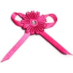 Lot de 12 noeuds diamant fleur autocollants, fuchsia