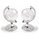 Lot de 2 ballotins globes terrestres mappemondes pvc 11cm Lot de 2 ballotins globes terrestres mappemondes pvc 11cm
