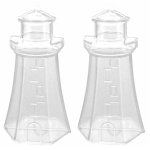 Lot de 2 ballotins phare 9cm, plexi transparent Lot de 2 ballotins phare 9cm, plexi transparent