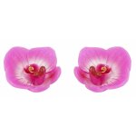 Lot 2 bougies flottantes 7, 2cm forme fleur d'orchid�e, fuchsia