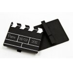 Lot 2 claps de film marque - places 6cm en bois (sur pince)