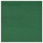 Lot de 25 petites serviettes cocktail 20x21cm, vert fonc