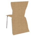 Lot de 3 housses de chaise en jute naturel