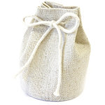 Lot de 4 ballotins sacs marins en toile, ivoire