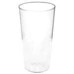 Lot de 5 verres a biere coniques 50cl plastique rigide, transparents