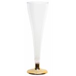 Lot de 6 fltes lances, pied chrom or brillant