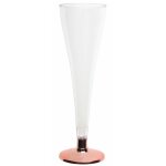 Lot de 6 fltes lances, pied chrom rose gold brillant