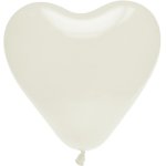 Lot de 8 ballons coeur 35cm, blancs