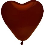 Lot de 8 ballons coeur 35cm, chocolat