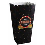 Santex 6640 - 99, lot de 8 cornets pop - corn hollywood décorés noirs Santex 6640 - 99, lot de 8 cornets pop - corn hollywood décorés noirs