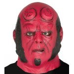 Destockage, masque latex intgral hros malfique hell, rouge
