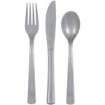 M�nag�re 18 pi�ces couverts plastique argent mat
