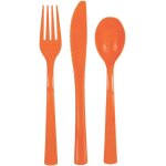 M�nag�re 18 pi�ces couverts plastique orange