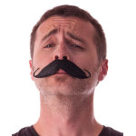 Moustache aristo noire
