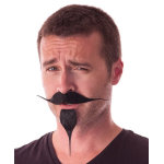 Moustache et bouc, noir (pirate / mousquetaire)