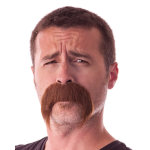 Moustache kk marron