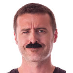 Moustache prisonnier noire