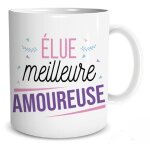 Mug elue meilleure amoureuse (rose / parme)