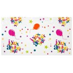 Nappe plastique joyeux anniversaire festif colorée Nappe plastique joyeux anniversaire festif colorée