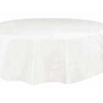 Nappe plastique ronde  blanche ronde