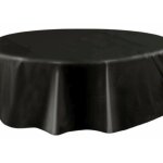 Nappe plastique ronde , en noir ronde